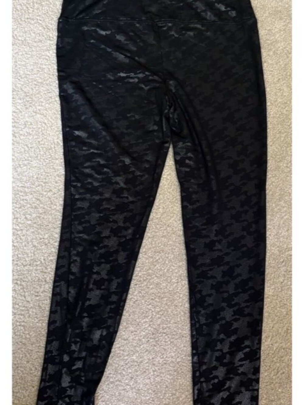 Chicos Zenergy Black Foil Leggings Perfect Stretch Slim Ankle Size 1 US 8-10 - Picture 4 of 4